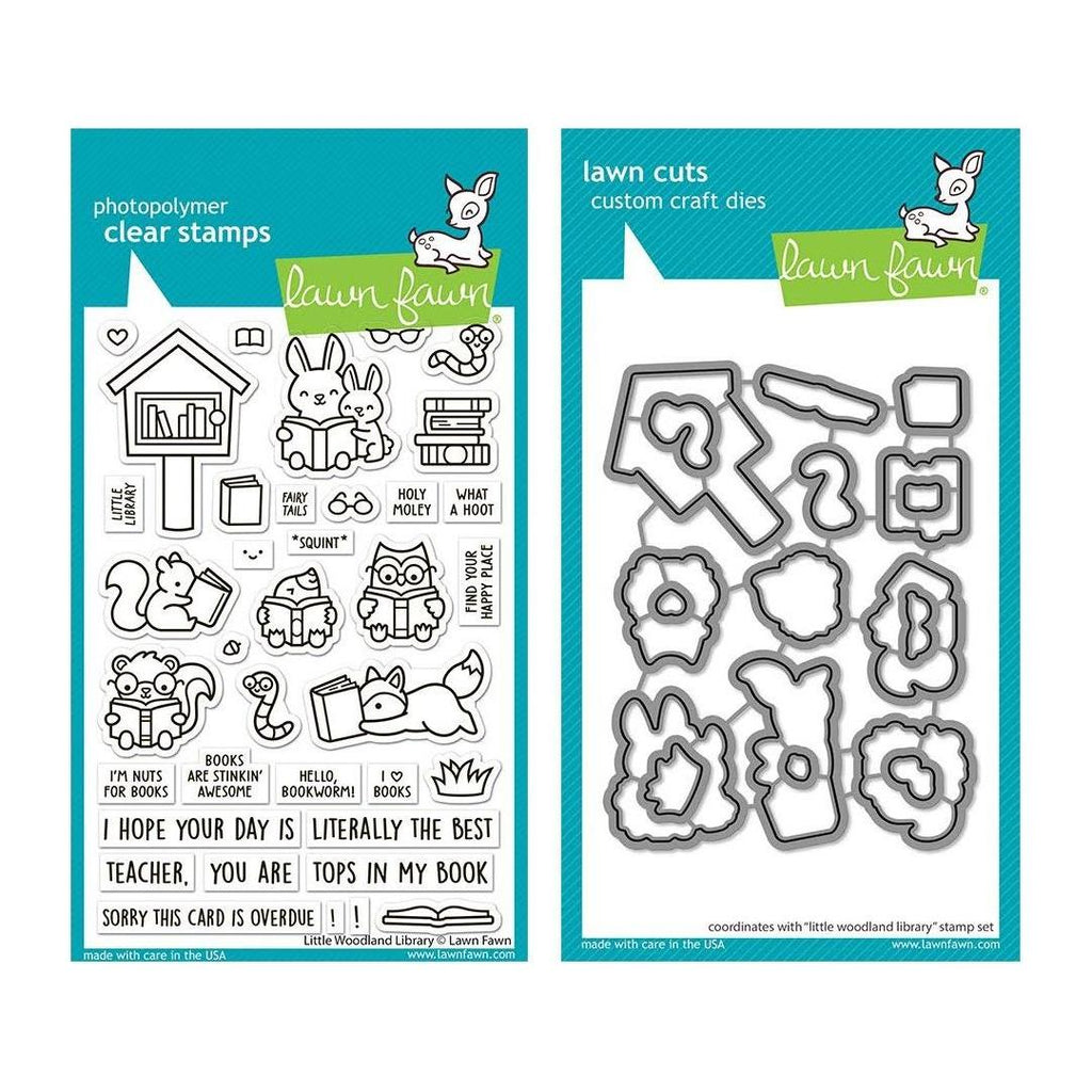 Lawn Fawn Little Woodland Library Stamps and Dies Set