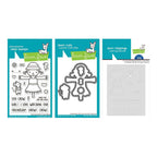 Lawn Fawn You Crow Girl Stamps Dies Coloring Stencils Set