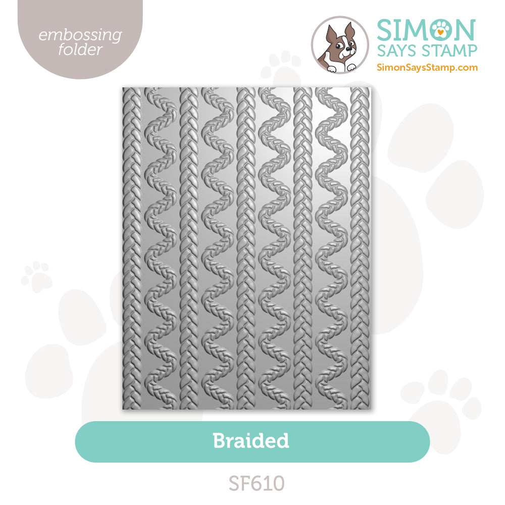 Simon Says Stamp Embossing Folder Braided sf610 In My Heart