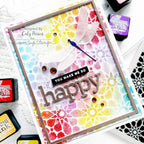 Tim Holtz Distress Mini Ink Pad Cracked Pistachio Ranger TDP46776 Faux Watercoloring Card | color-code:ALT94