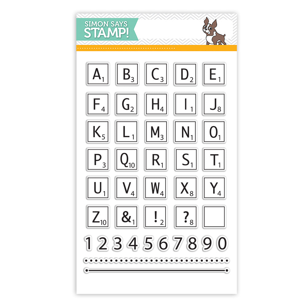 Simon Says Clear Stamps GAME TILE LETTERS sss101518