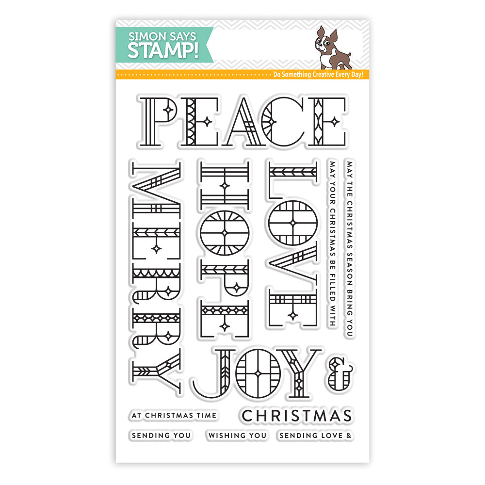Simon Says Clear Stamps STAINED GLASS GREETINGS SSS101768