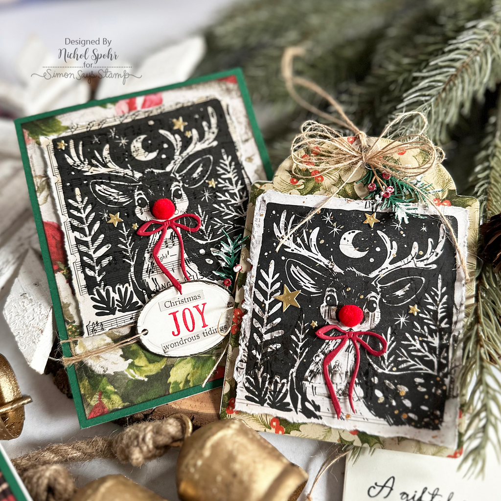 Simon Says Clear Stamps Bright Christmas 2363ssc Christmas Card and Tag | color-code:ALT11