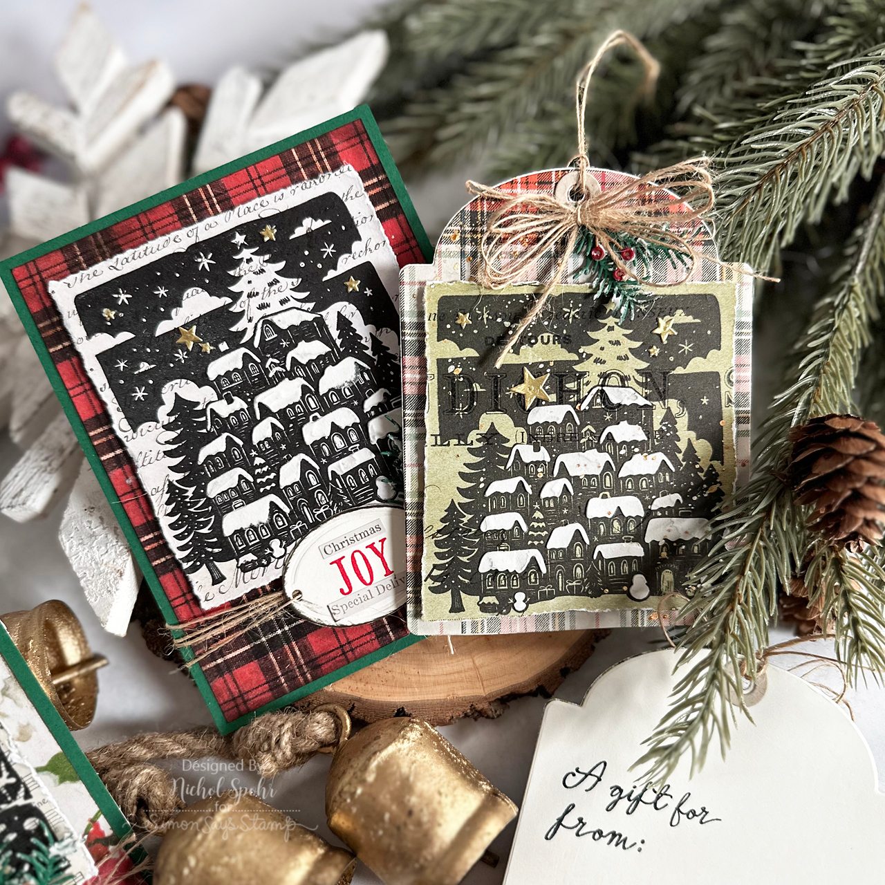 Simon Says Clear Stamps Bright Christmas 2363ssc Christmas Card and Tag | color-code:ALT12