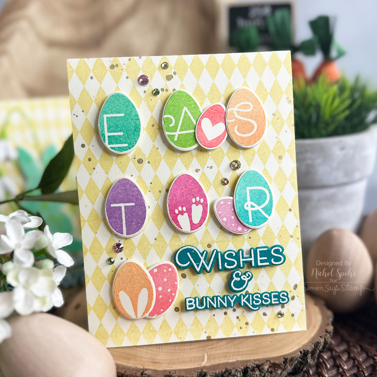 Simon Says Clear Stamps Happy Eggs 3176ssc Rain or Shine Easter Card | color-code:ALT02