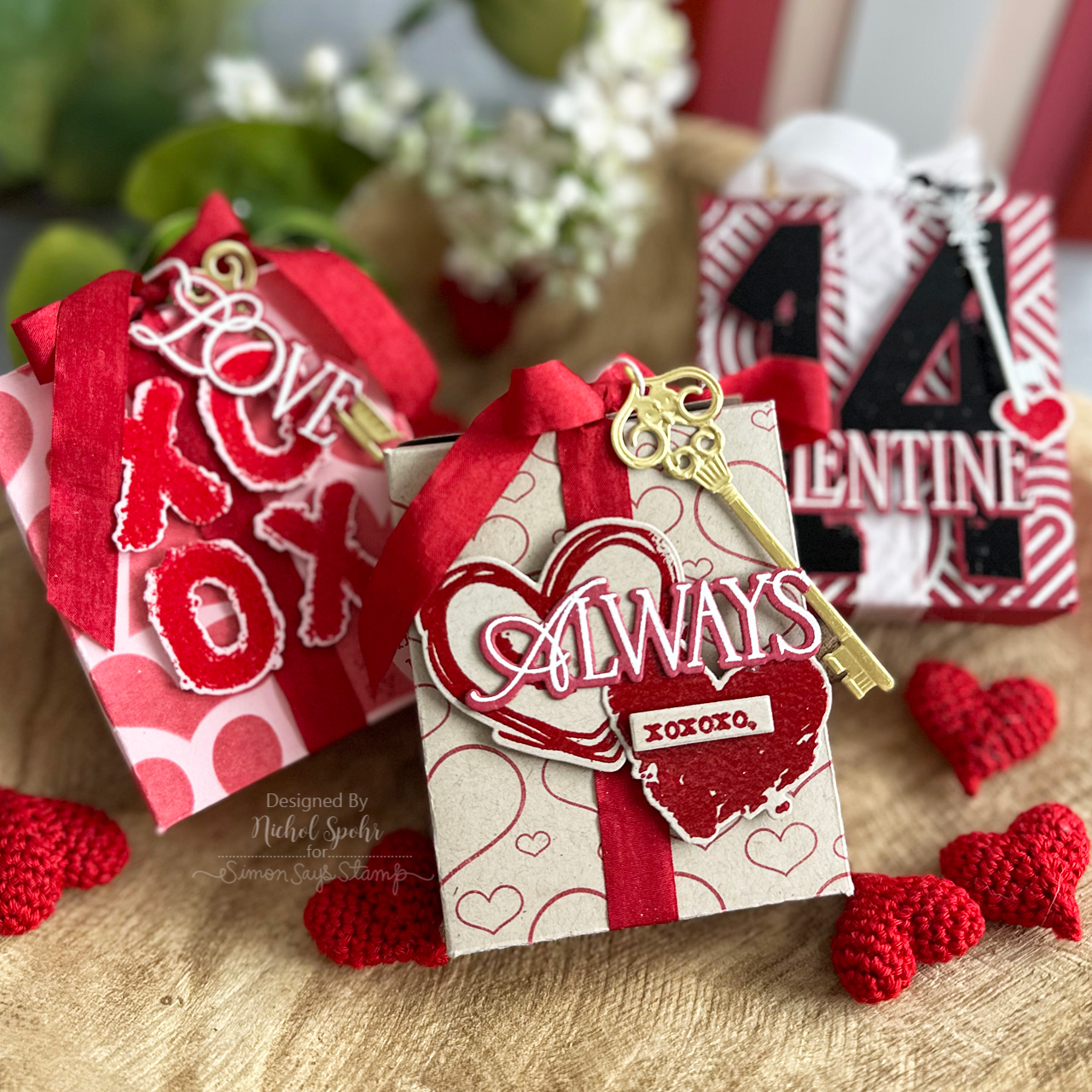 Simon Says Stamp Always and Forever Companions Wafer Dies 1246sdc To Be Loved Valentine's Day Treat Boxes | color-code:ALT05
