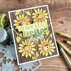 Tim Holtz Distress Oxide Ink Pad GROUND ESPRESSO Ranger tdo56010 Watercolored Sunflower Card | color-code:ALT092