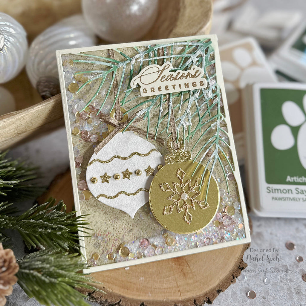 Pretty Pink Posh METALLIC GOLD Pearls season's greetings | color-code:ALT01