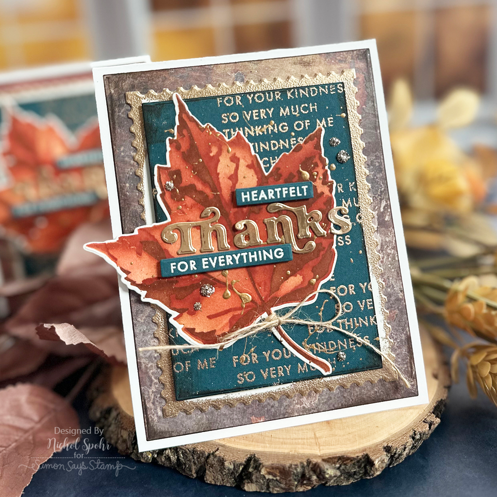 Simon Says Stamp Red Maple Wafer Dies 1440mdc Thanks Card | color-code:ALT15