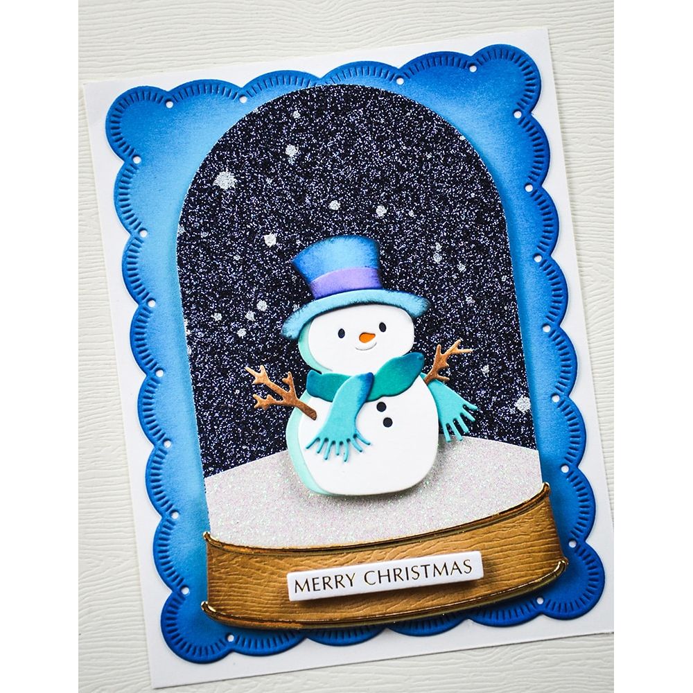 Memory Box Merry Christmas Foil Greetings White Tabs st026