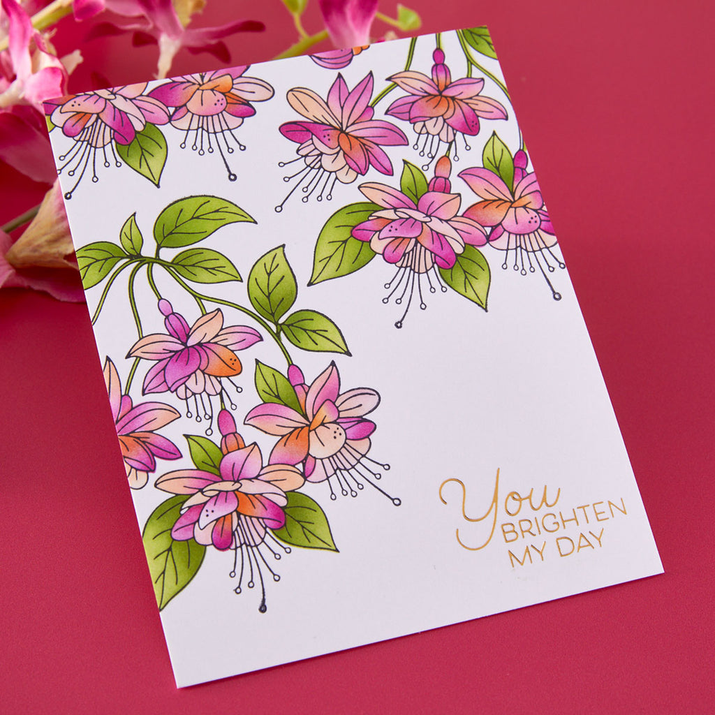 Spellbinders Magical Fuchsia Press and Foil Plate, Die and Stencil Bundle