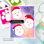 Simon Says Stamp Embossing Folder and Cutting Dies Santa Faces sfd559 Sugar and Spice Holiday Card
