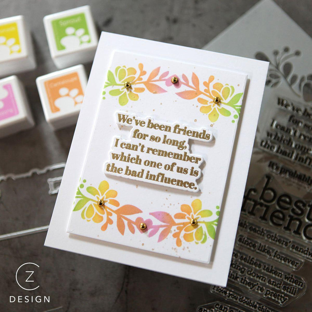 CZ Designs Sassy Friend Wafer Dies czd213c Stamptember Friend Card | color-code:ALT02