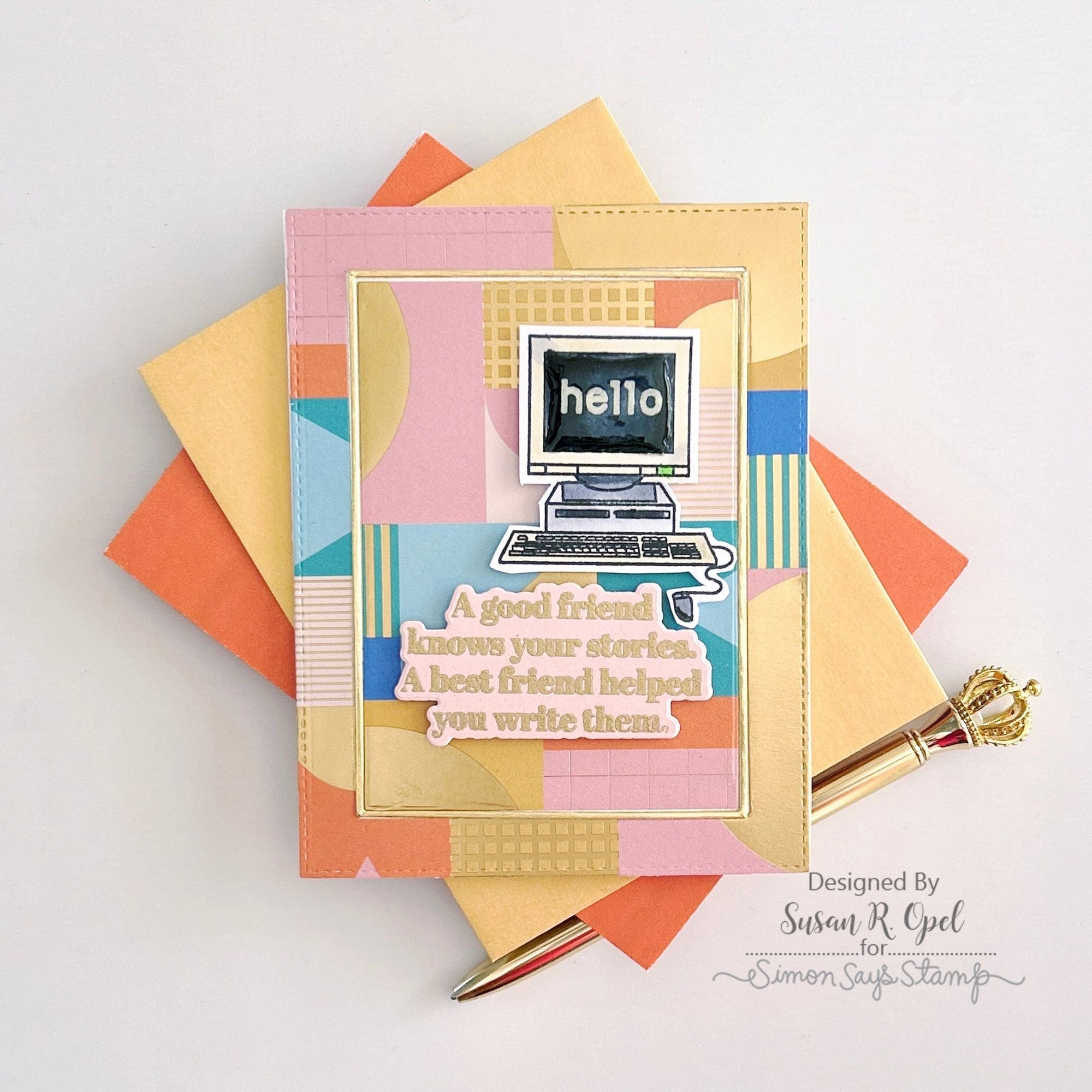 CZ Design Stamps And Dies Sassy Friends set673sf Stamptember Friend Card