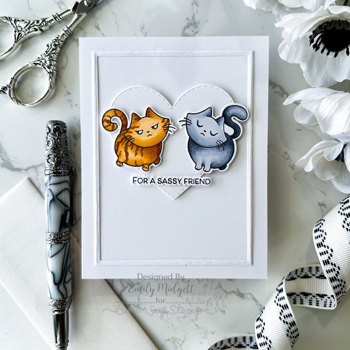 Simon Says Clear Stamps Sassy Sally 3362ssc Heart to Heart