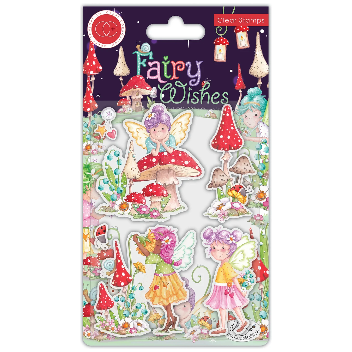 Craft Consortium Fairy Wishes Flowers Clear Stamps CCSTMP088