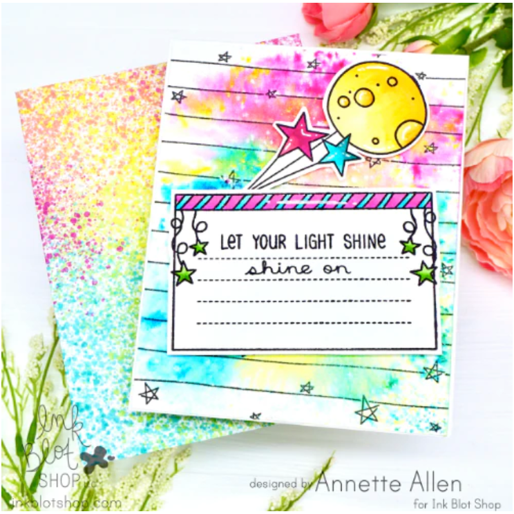 Ink Blot Shop A2 Envelopes Rainbow Splatter Paint ibev002