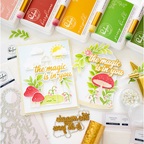 PinkFresh Studio Summer Blooms Stencil Set 154522 Colorful Encouragement Cards | color-code:ALT02