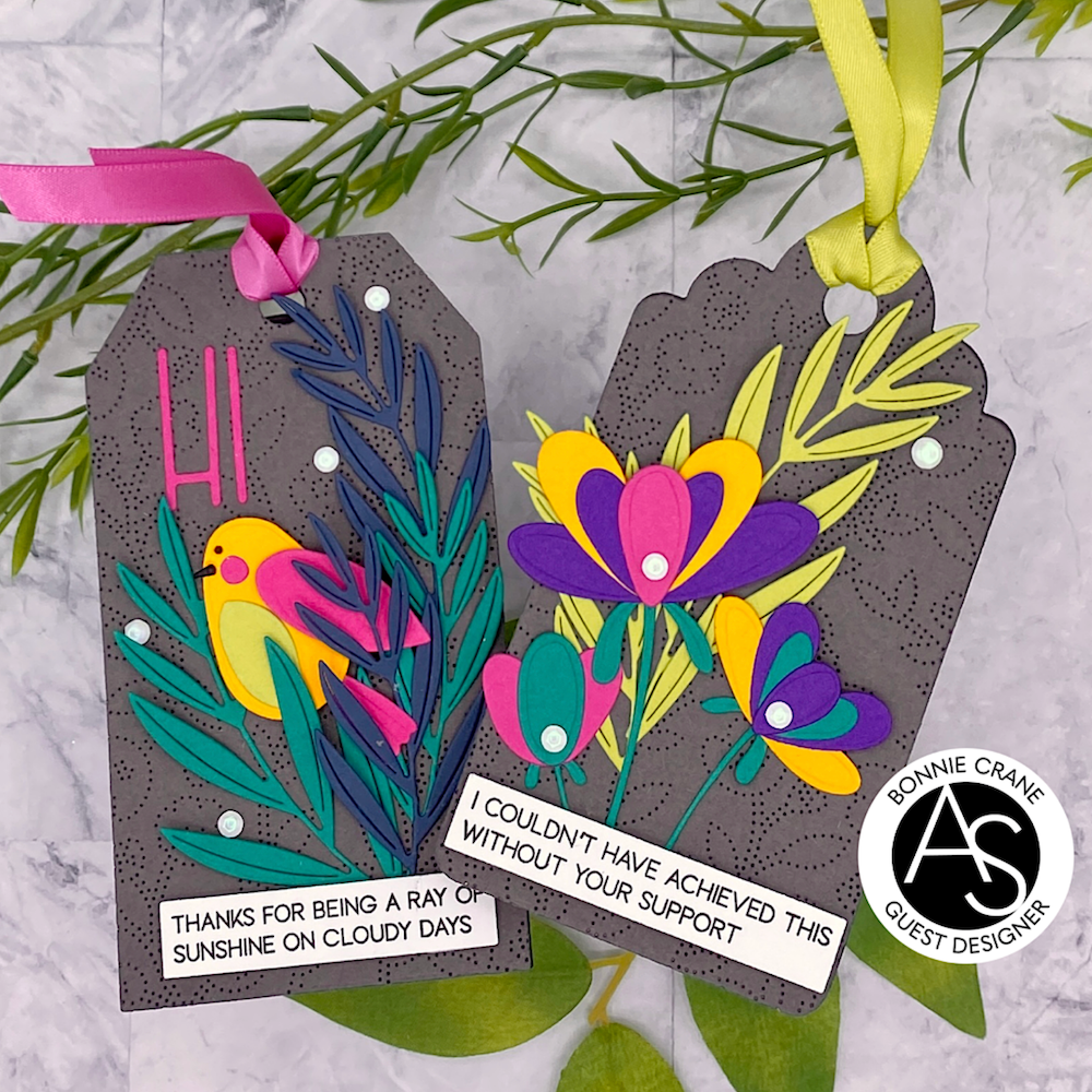 Alex Syberia Designs Garden Tweets Die Set asdd76 Tags
