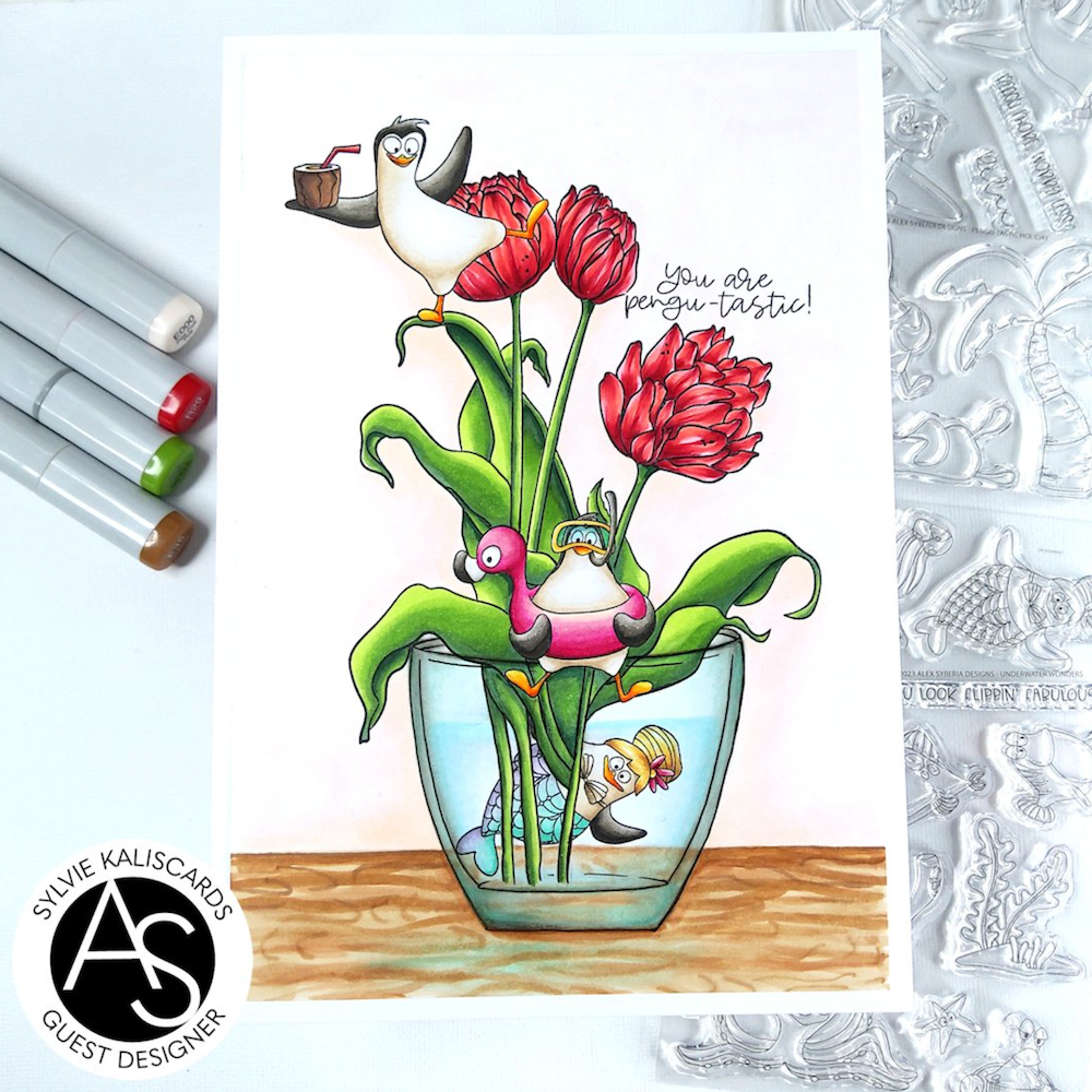 Alex Syberia Designs Pengu-tastic Holiday Die Set asdcd78 Vase