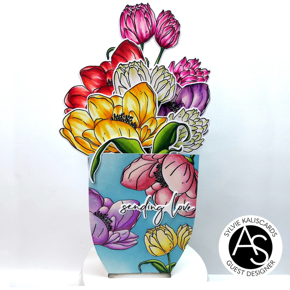 Alex Syberia Designs Tulips Treasure Stamp Set asdsta84 Dimensional
