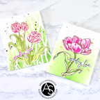 Alex Syberia Designs Tulips Treasure Stencil Set asdste84 Pink flowers