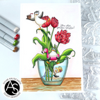 Alex Syberia Designs Tulips Treasure Stencil Set asdste84 Vase