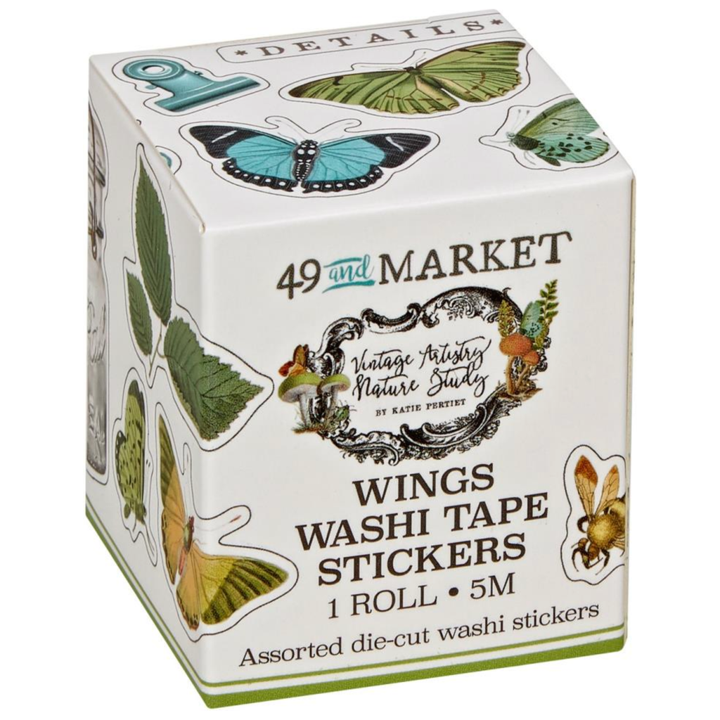 49 and Market Vintage Artistry Nature Study Wings Washi Stickers NS-23237