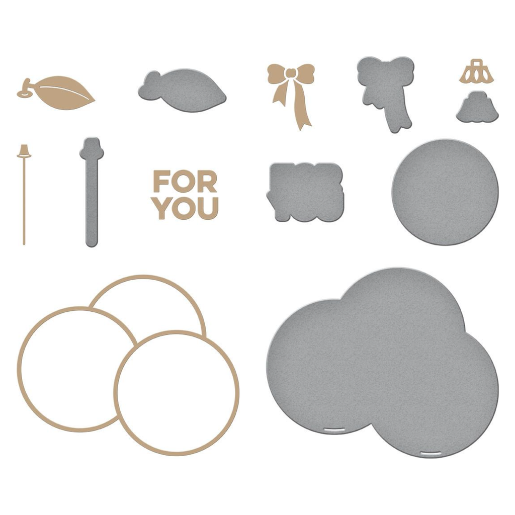 GLP-397 Spellbinders Party Balloons Bouquet Glimmer Hot Foil Plate and Die Set