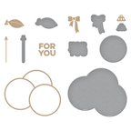 GLP-397 Spellbinders Party Balloons Bouquet Glimmer Hot Foil Plate and Die Set