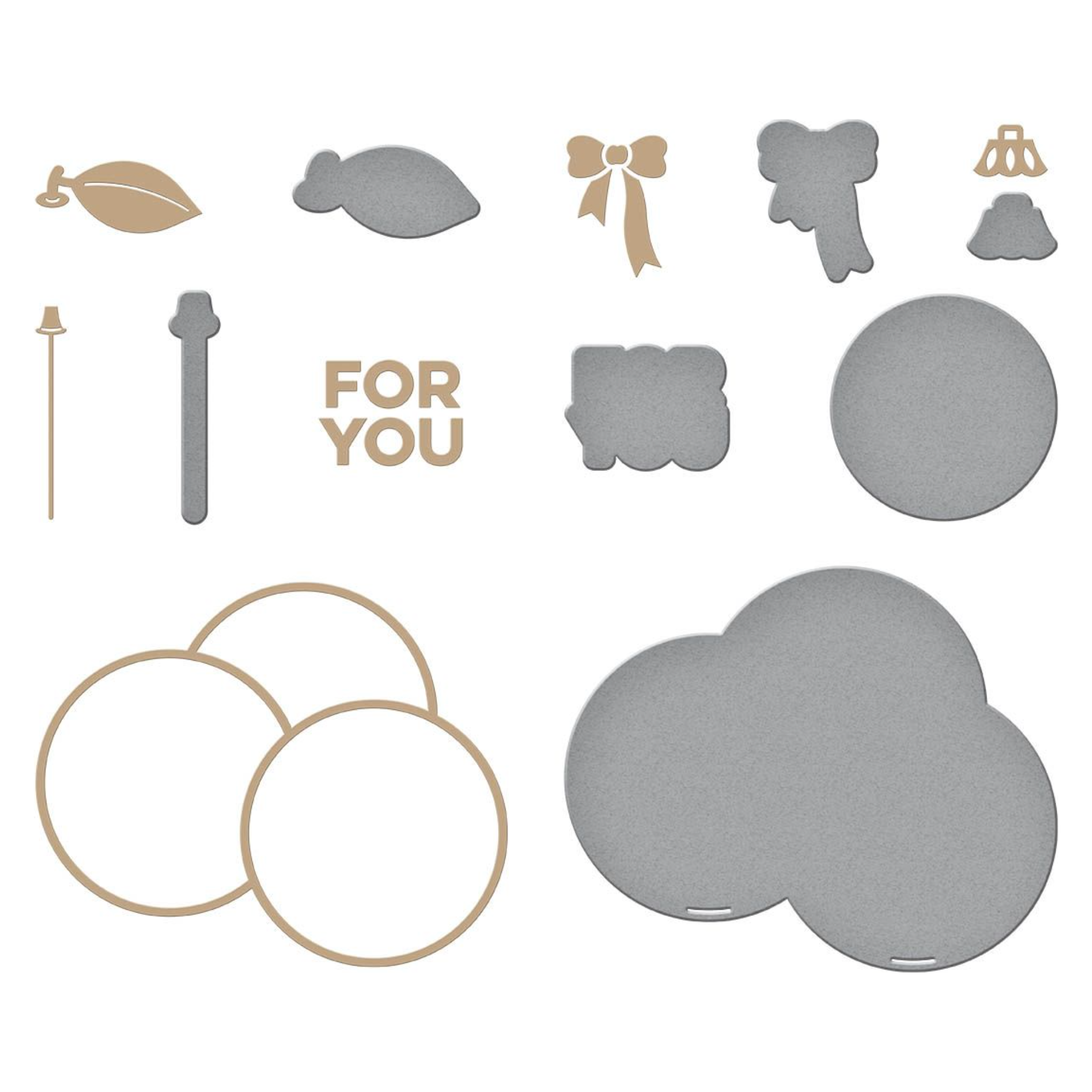GLP-397 Spellbinders Party Balloons Bouquet Glimmer Hot Foil Plate and Die Set
