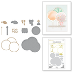 GLP-397 Spellbinders Party Balloons Bouquet Glimmer Hot Foil Plate and Die Set Balloons