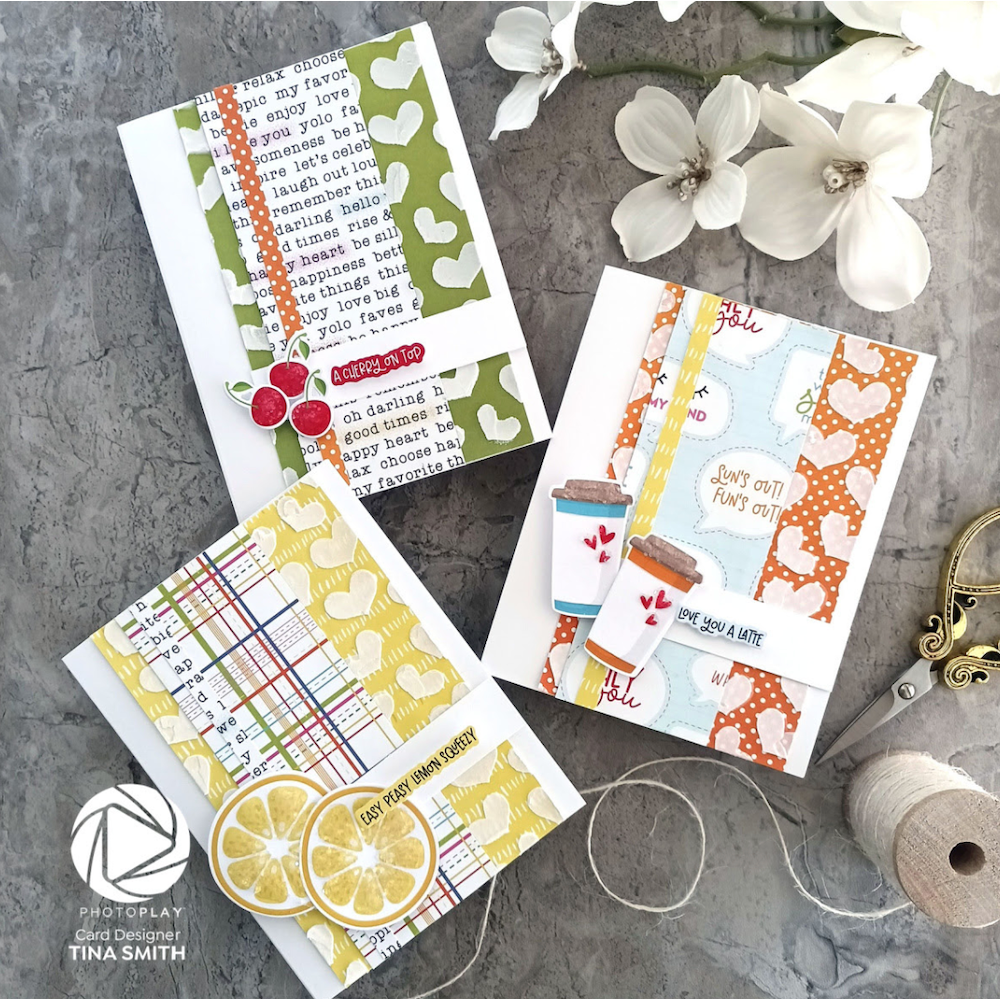 PhotoPlay Serendipity Dies srn4058 Hearts Base Design Cards