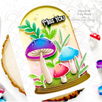 PinkFresh Studio The Magic Is In You Die 190423 Miss You Mushroom Terrarium Card | color-code:ALT04