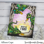 Sweet November Stamps Dragon Trio Clear Stamp Set snssudt23 Fire