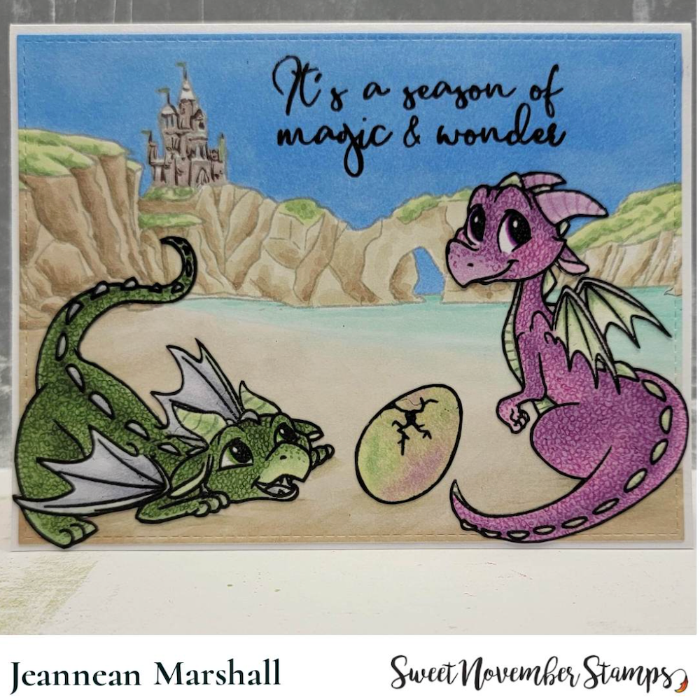 Sweet November Stamps Dragon Trio Clear Stamp Set snssudt23 Magic