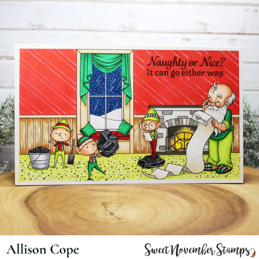 Sweet November Stamps Simple Room Christmas Add-On Clear Stamp Set snsepcr22 Santa