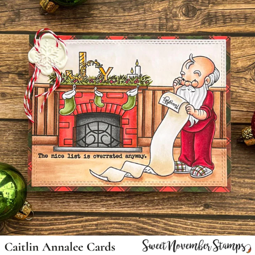 Sweet November Stamps Simple Room Christmas Add-On Clear Stamp Set snsepcr22 joy