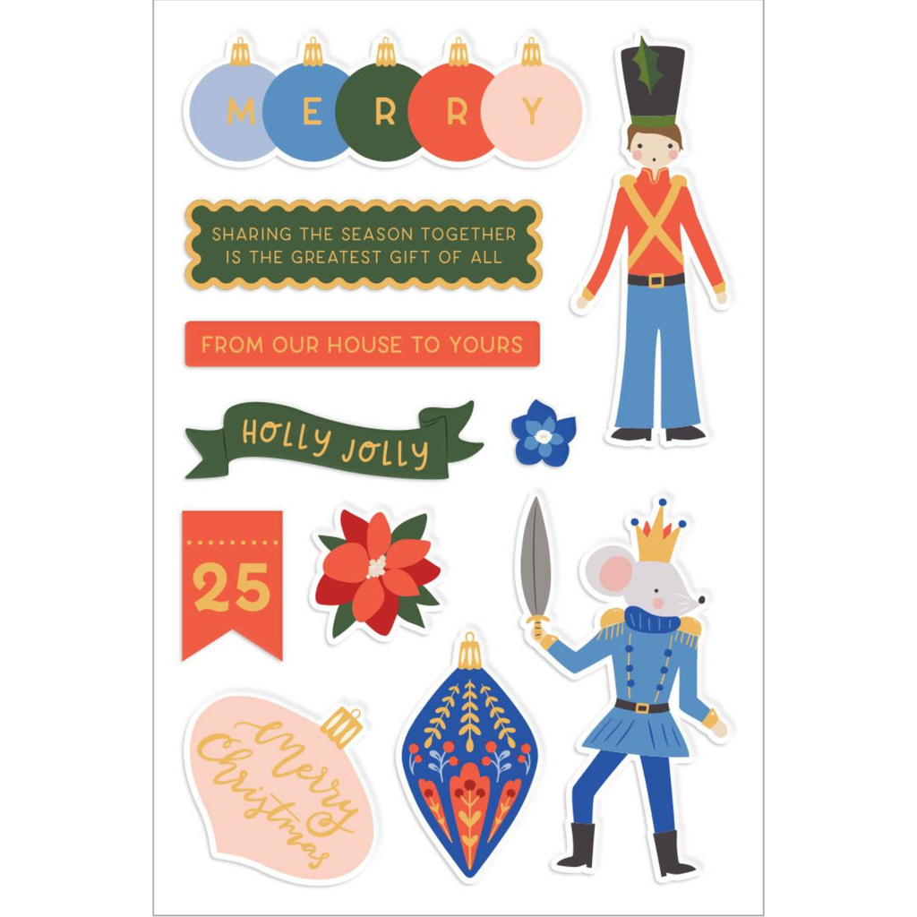 SCS-300 Spellbinders Nutcraker Ballet Chipboard Stickers nutcracker stickers