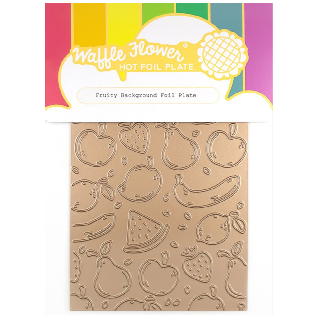 Waffle Flower Fruity Background Hot Foil Plate 421454