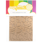 Waffle Flower Fruity Background Hot Foil Plate 421454