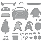 S4-1297 Spellbinders Gnome Drive Holiday Etched Dies