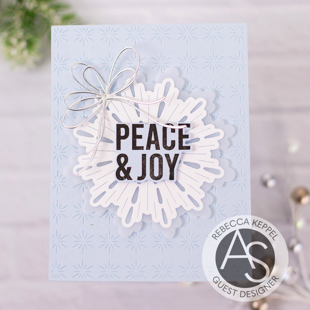 Alex Syberia Designs Sparkly Flakes Cover Die asdd93 Peace and Joy