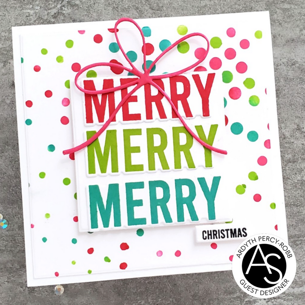 Alex Syberia Designs Christmas Sentiments Clear Stamp Set asdsta96 Merry