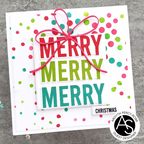 Alex Syberia Designs Christmas Sentiments Clear Stamp Set asdsta96 Merry