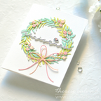 Alex Syberia Designs Christmas Sentiments Clear Stamp Set asdsta96 Pastel Wreath