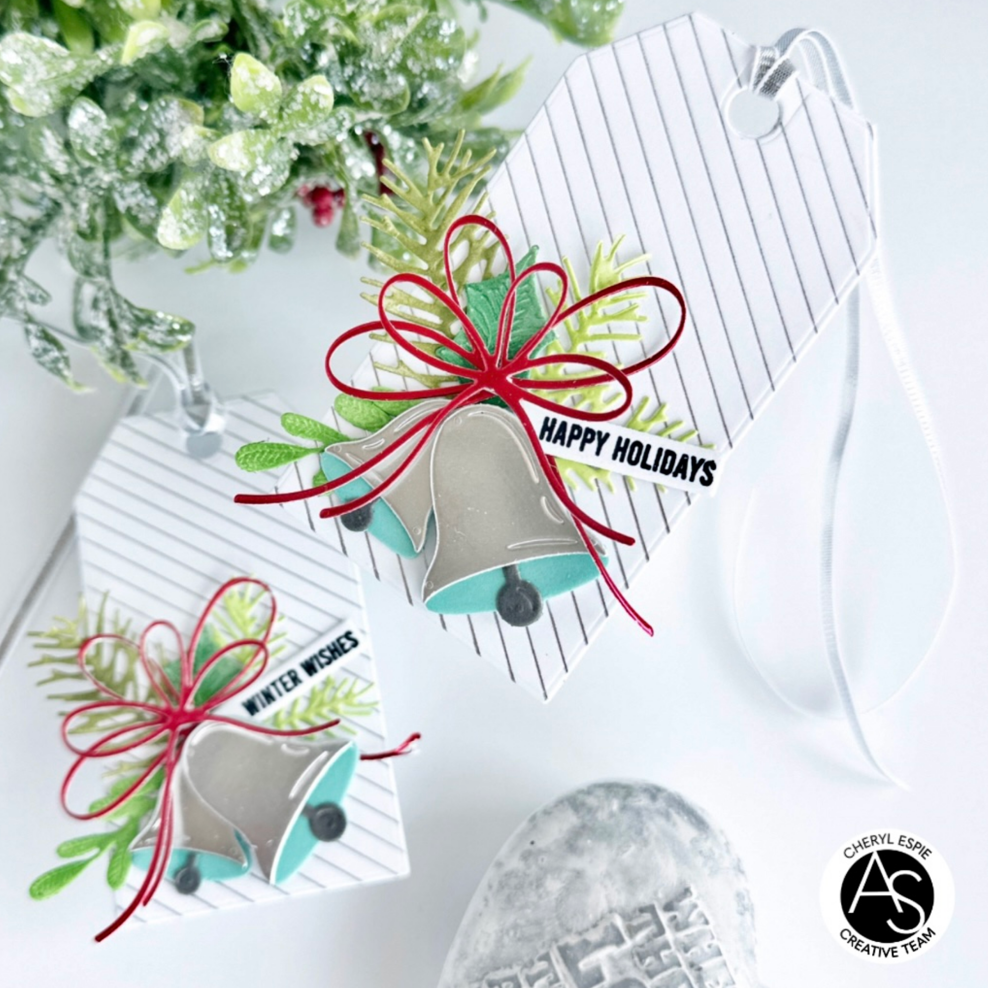 Alex Syberia Designs Jingle Bell Joy Die Set asdd91 Foiled Stripes