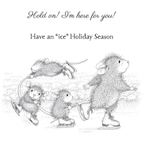 RSC-018 Spellbinders House Mouse Hold On! Cling Rubber Stamps