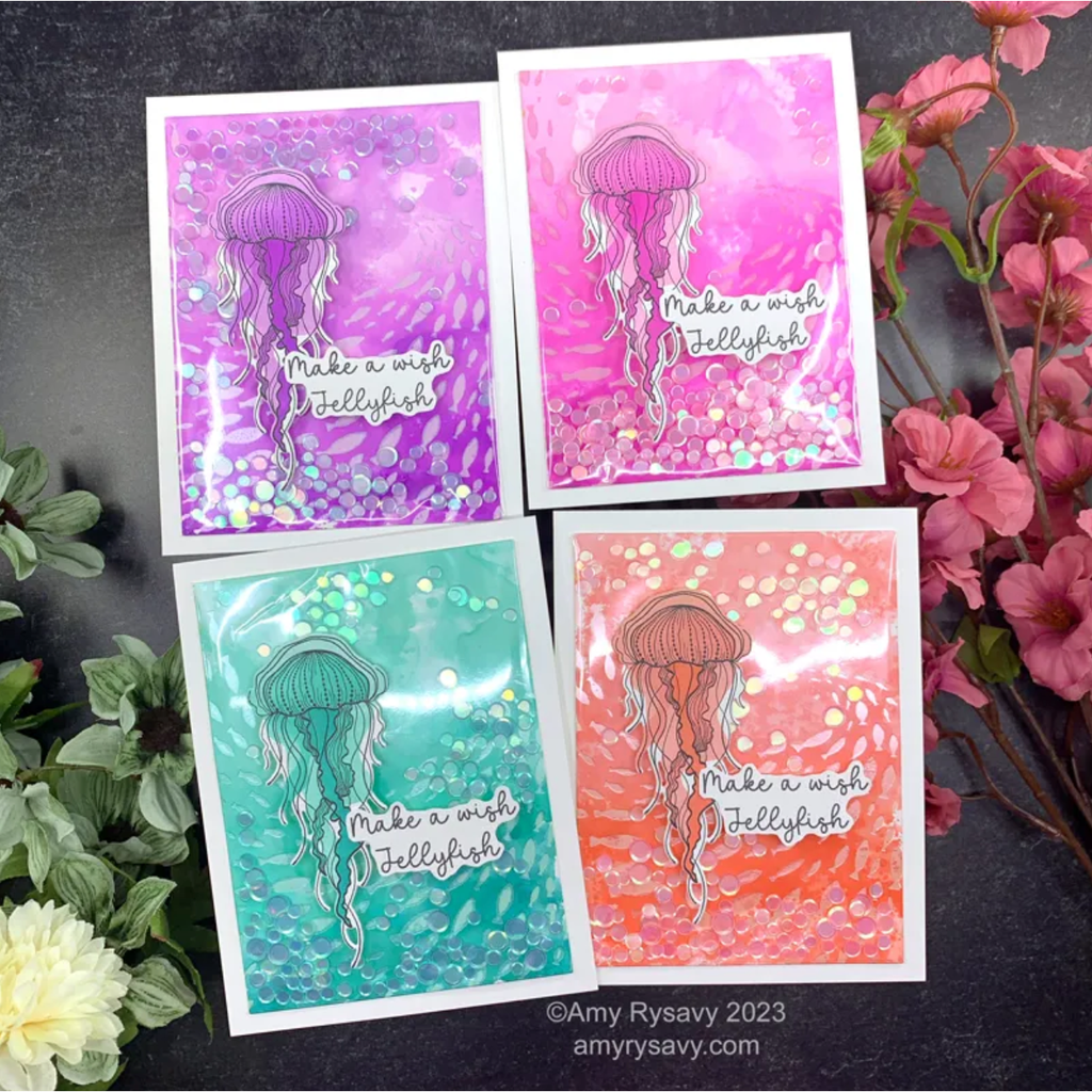 Trinity Stamps Jellyfish Wish Stencil tss-070 jellyfish | color-code:ALT02