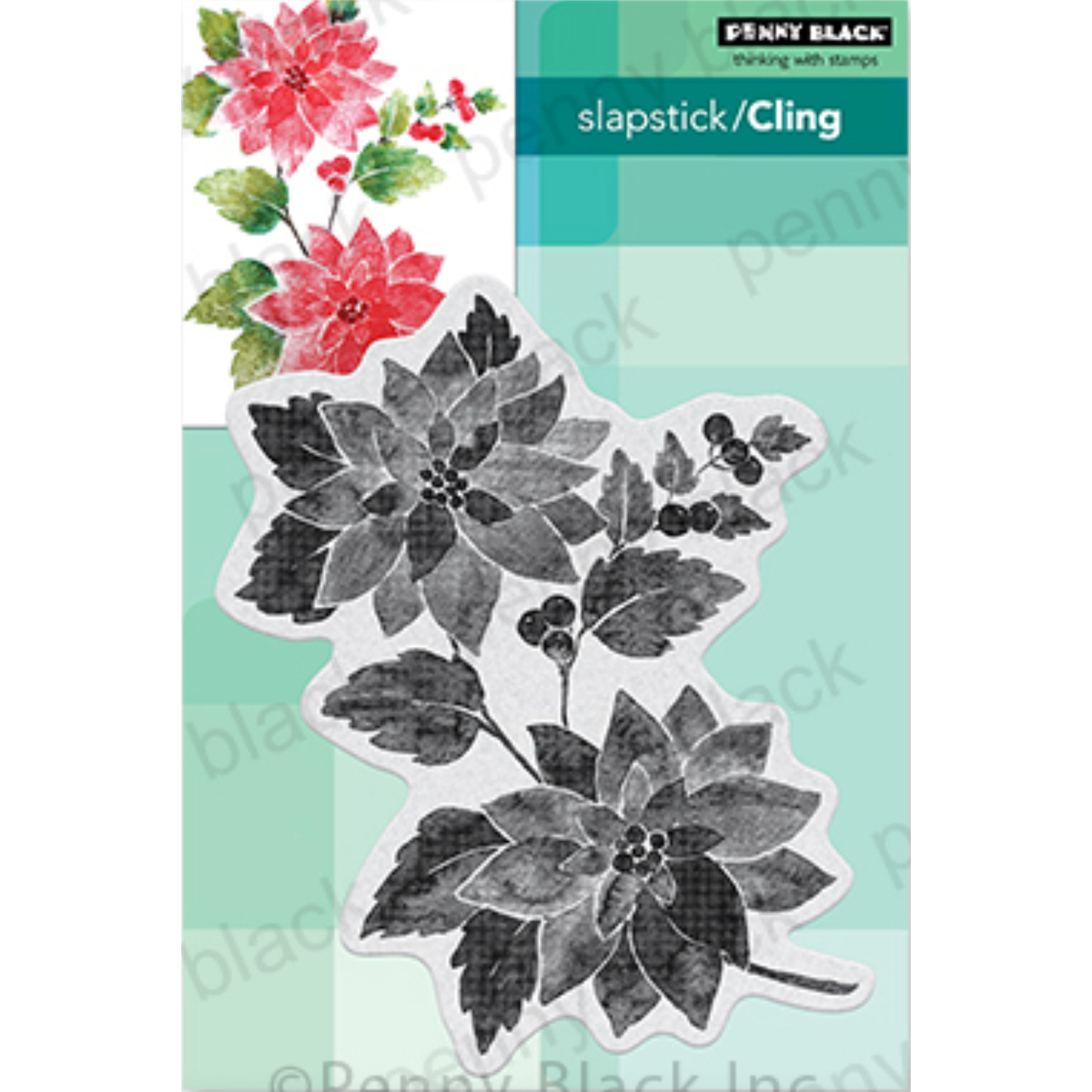Penny Black Cling Stamp Festive Blooms 40-906